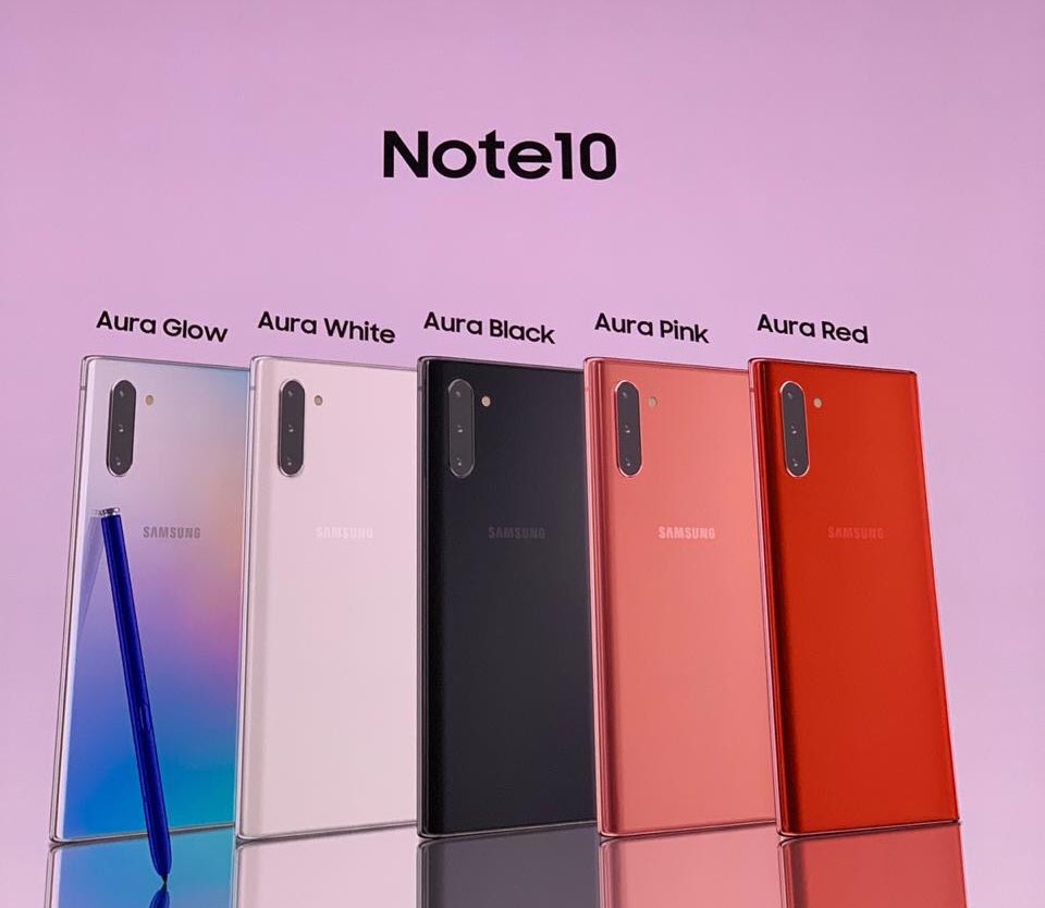 Samsung Galaxy Note 10 Plus цвета