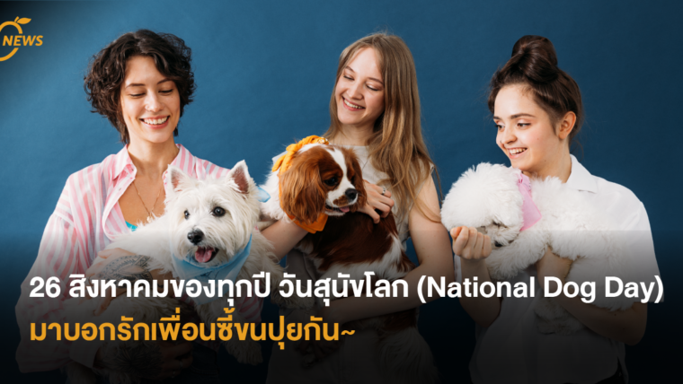 26 สิงหาคมของทุกปี วันสุนัขโลก (National Dog Day) มาบอกรักเพื่อนซี้ขนปุยกัน~ 🐶🌎