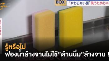 รู้หรือไม่ ฟองน้ำล้างจานไม่ใช้”ด้านนิ่ม”ล้างนะ ? 