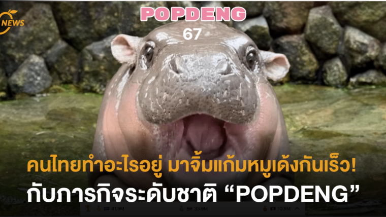 คนไทยทำอะไรอยู่ มาจิ้มแก้มหมูเด้งกันเร็ว! กับภารกิจระดับชาติ “POPDENG”